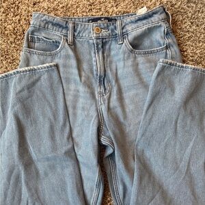 Hollister Light Blue High-rise Baggy Denim Jeans